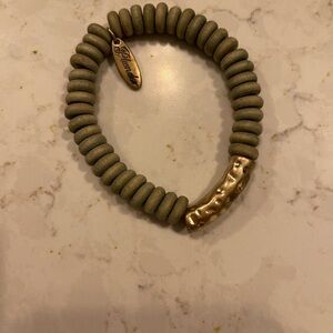 Gold and Grey Beaded Bracelet